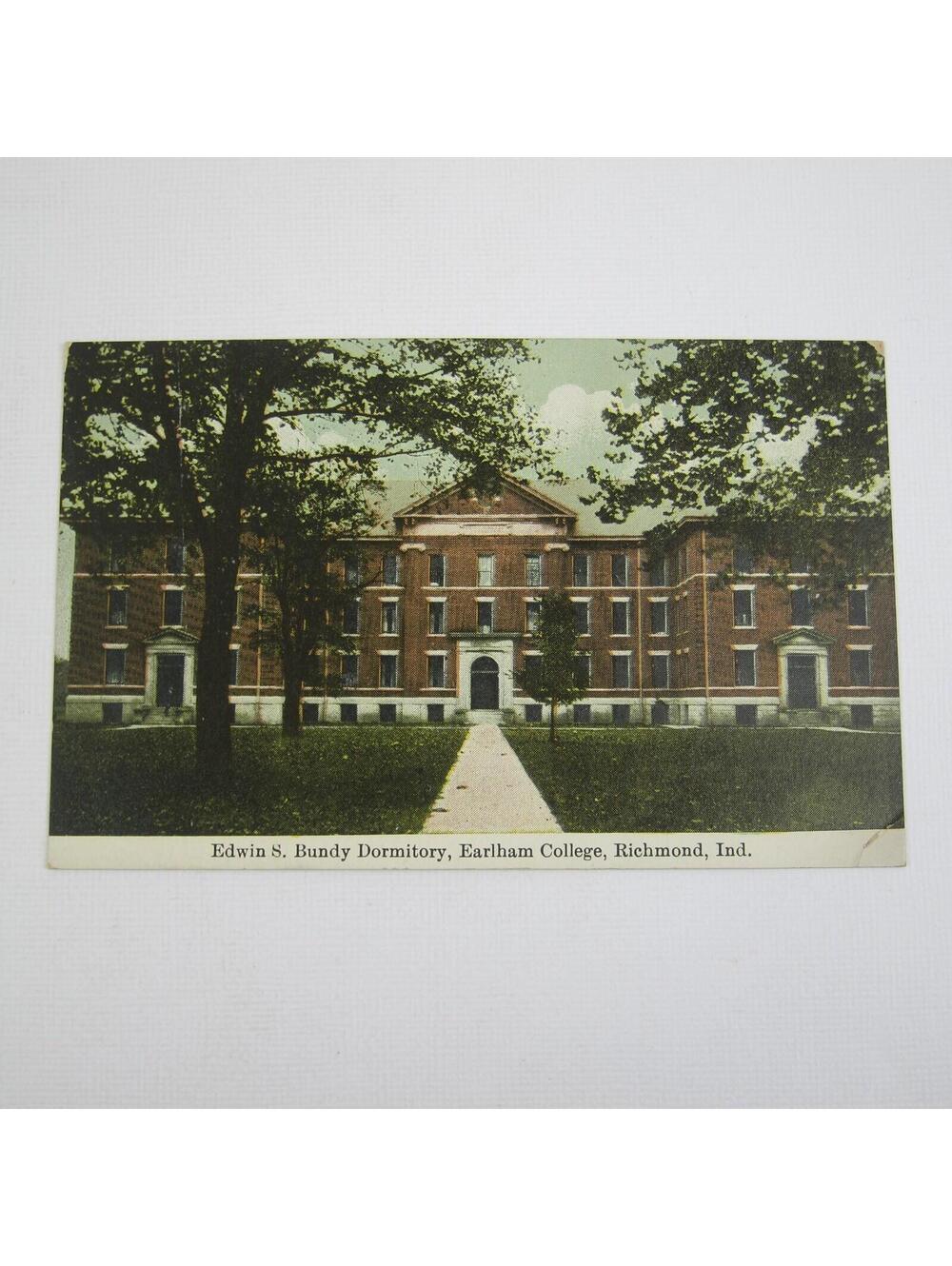 Antique Richmond Indiana Postcard Edwin S. Bundy Dorm Earlham College UNPOSTED